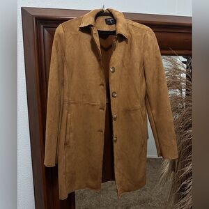 Tahari Women’s Suede Coat